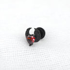 PAIR OF Heart CZ Wing stainless steel Ear Stud