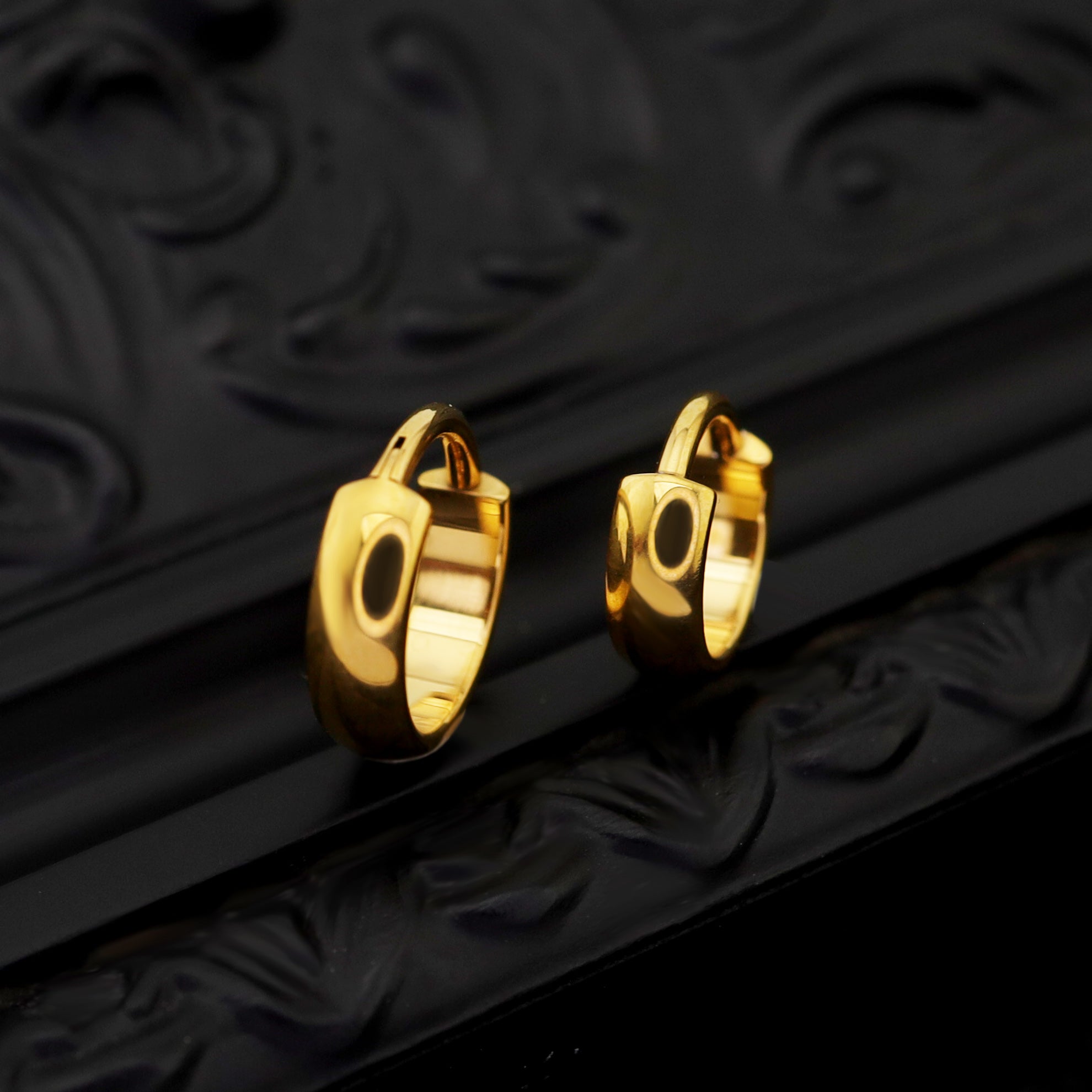 PAIR OF Wide Band TitaniumSegment Hoop