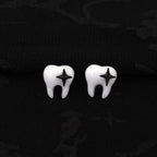 Star Tooth Resin stainless steel Ear Stud