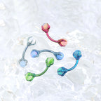 Dragon Claw Opal Internally Threaded Titanium Rook Stud