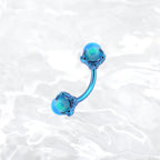 Dragon Claw Opal Internally Threaded Titanium Rook Stud