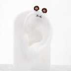 Paws & Purrs - Cute Brown Bear Ear Titanium Ear Stud