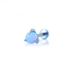 Dragon Claw Opal Internally Threaded Titanium Ear Stud