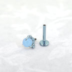 Dragon Claw CZ Internally Threaded Titanium Ear Stud