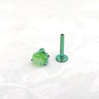 Dragon Claw CZ Internally Threaded Titanium Ear Stud