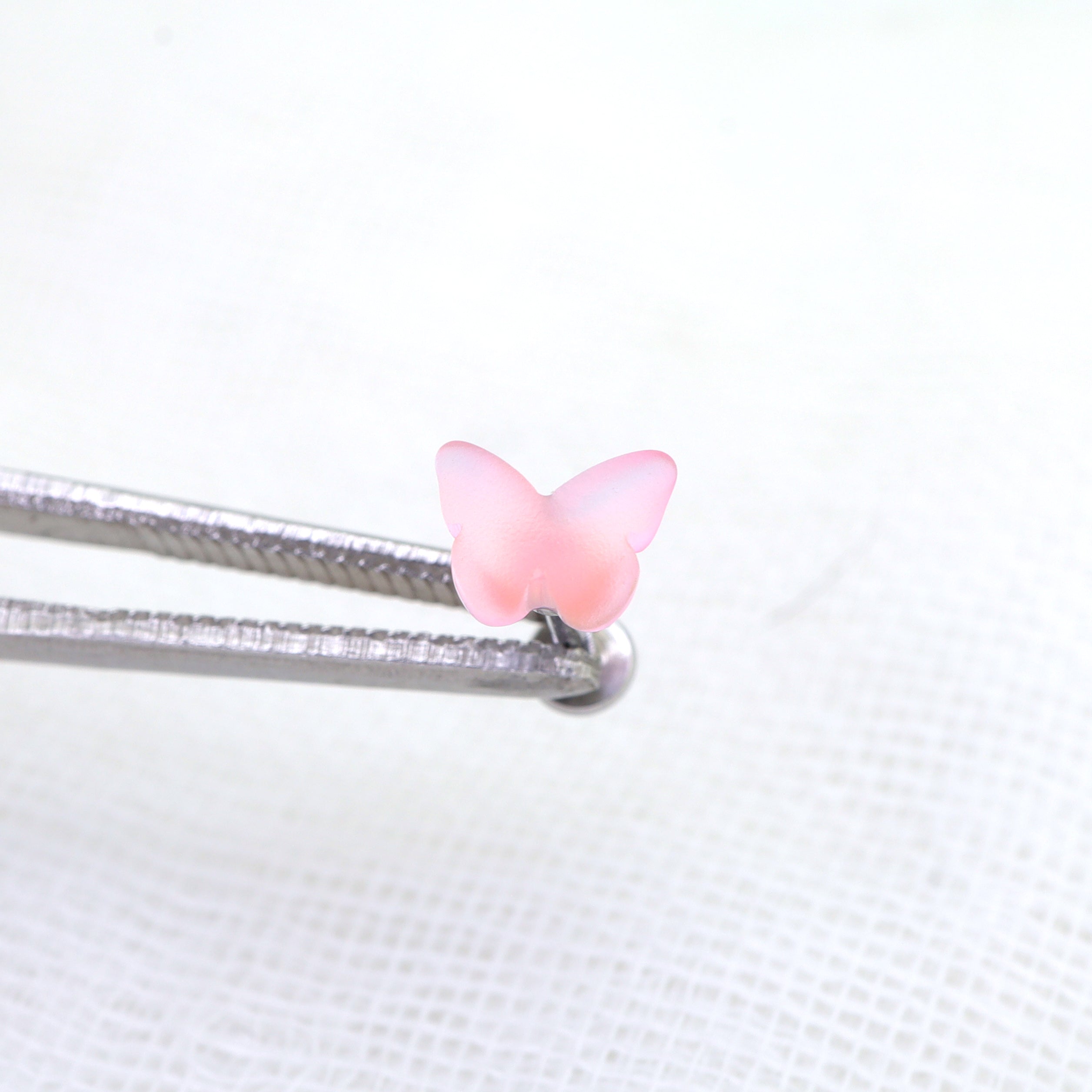 Colorful Resin Butterfly Internally Threaded Stud