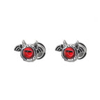 Red & Green Demon Wing stainless steel Ear Stud