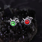 Red & Green Demon Wing stainless steel Ear Stud