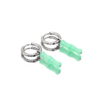 PAIR OF Bamboo Segment stainless steel Pendant Ear Ring