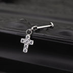 Cross Titanium Pendant Stud