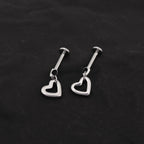 Open Heart Titanium Pendant Stud