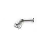 Open Heart Titanium Pendant Stud