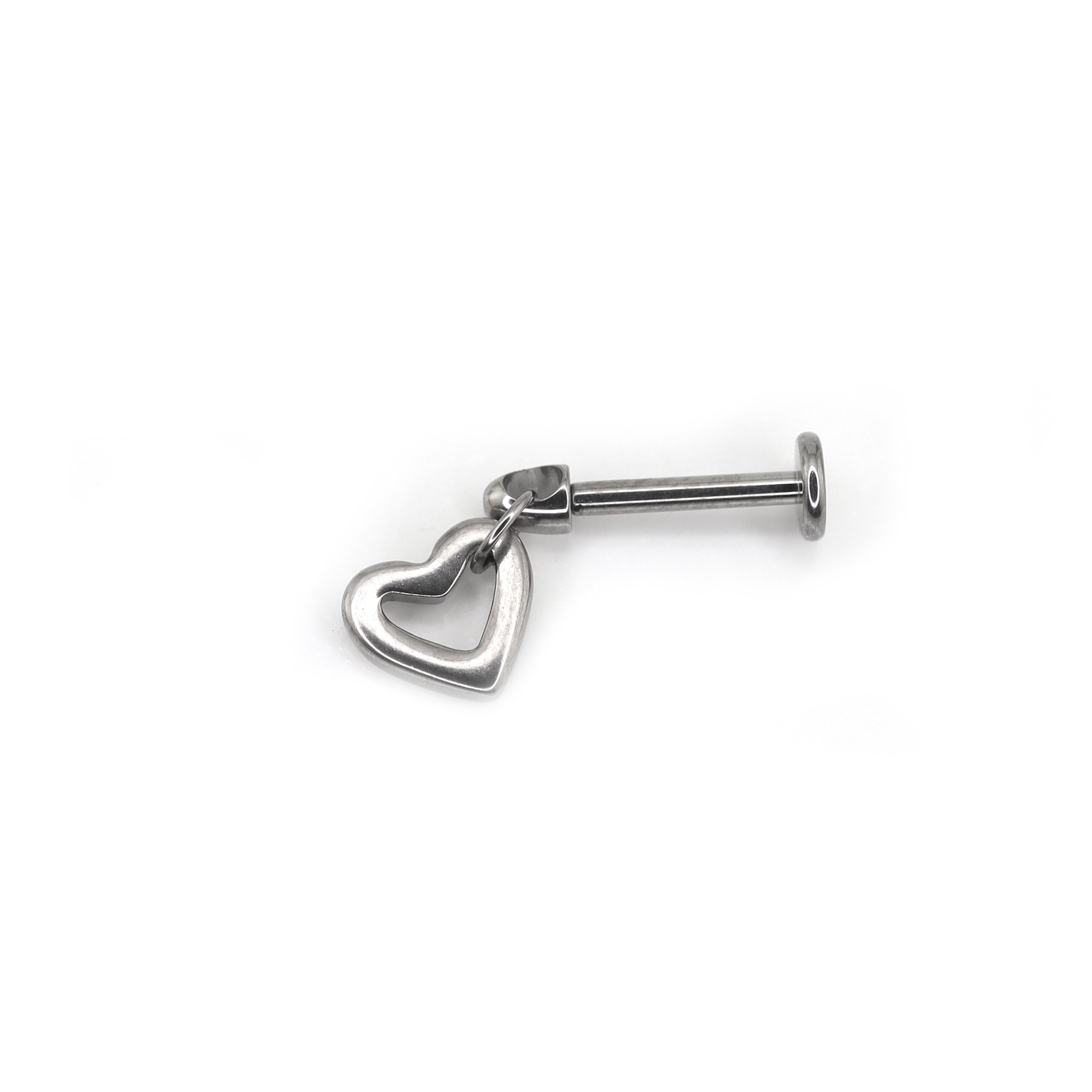 Open Heart Titanium Pendant Stud
