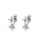 Thin Gauge CZ Cross Ear Stud
