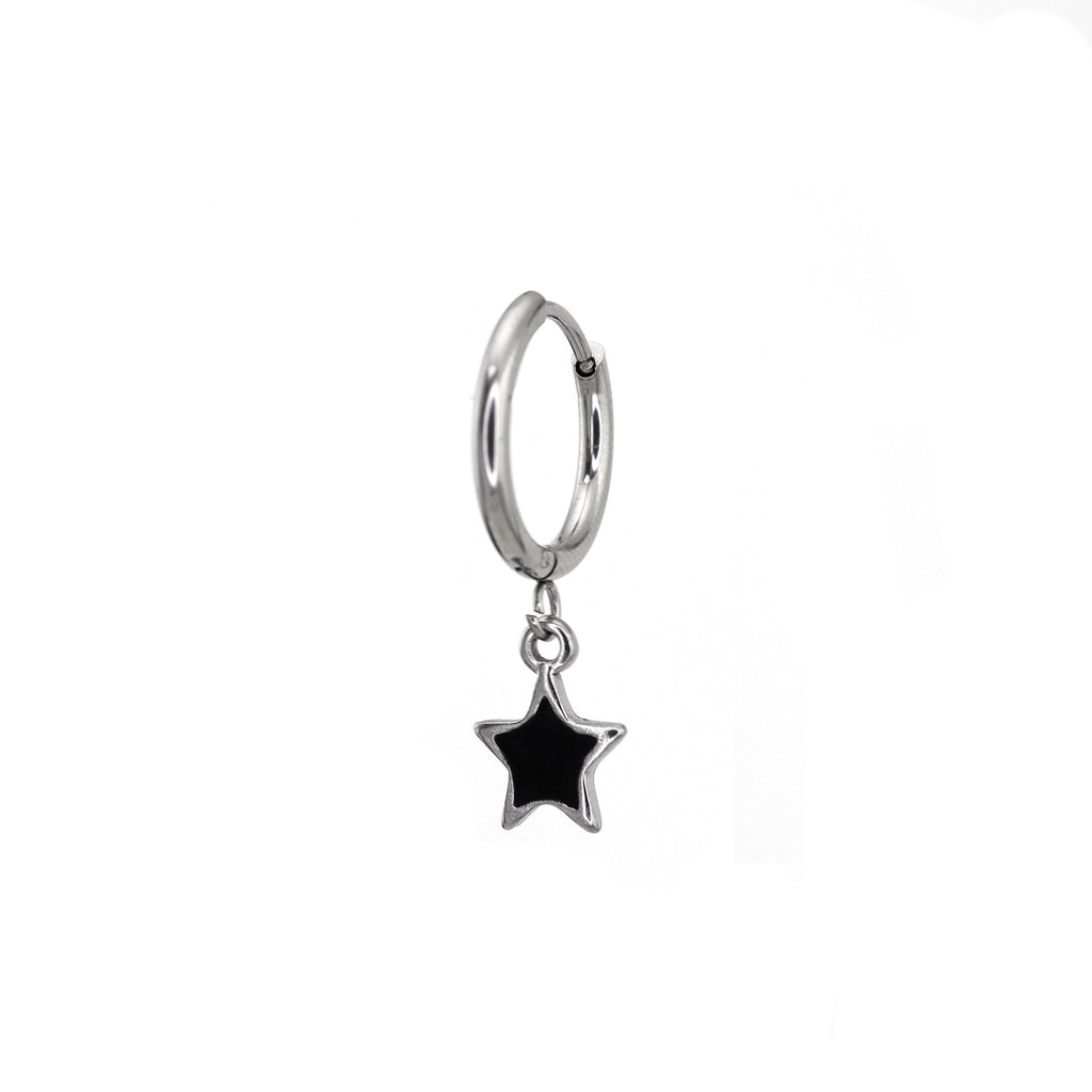 Oil Slick Star stainless steel Pendant Ear Ring