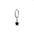 Oil Slick Star stainless steel Pendant Ear Ring