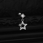 20G Thin Gauge Mini CZStar Dangle Earring Stud