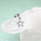20G Thin Gauge Mini CZStar Dangle Earring Stud