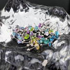 6mm Firework Cut CZ Sparkling Ear Stud