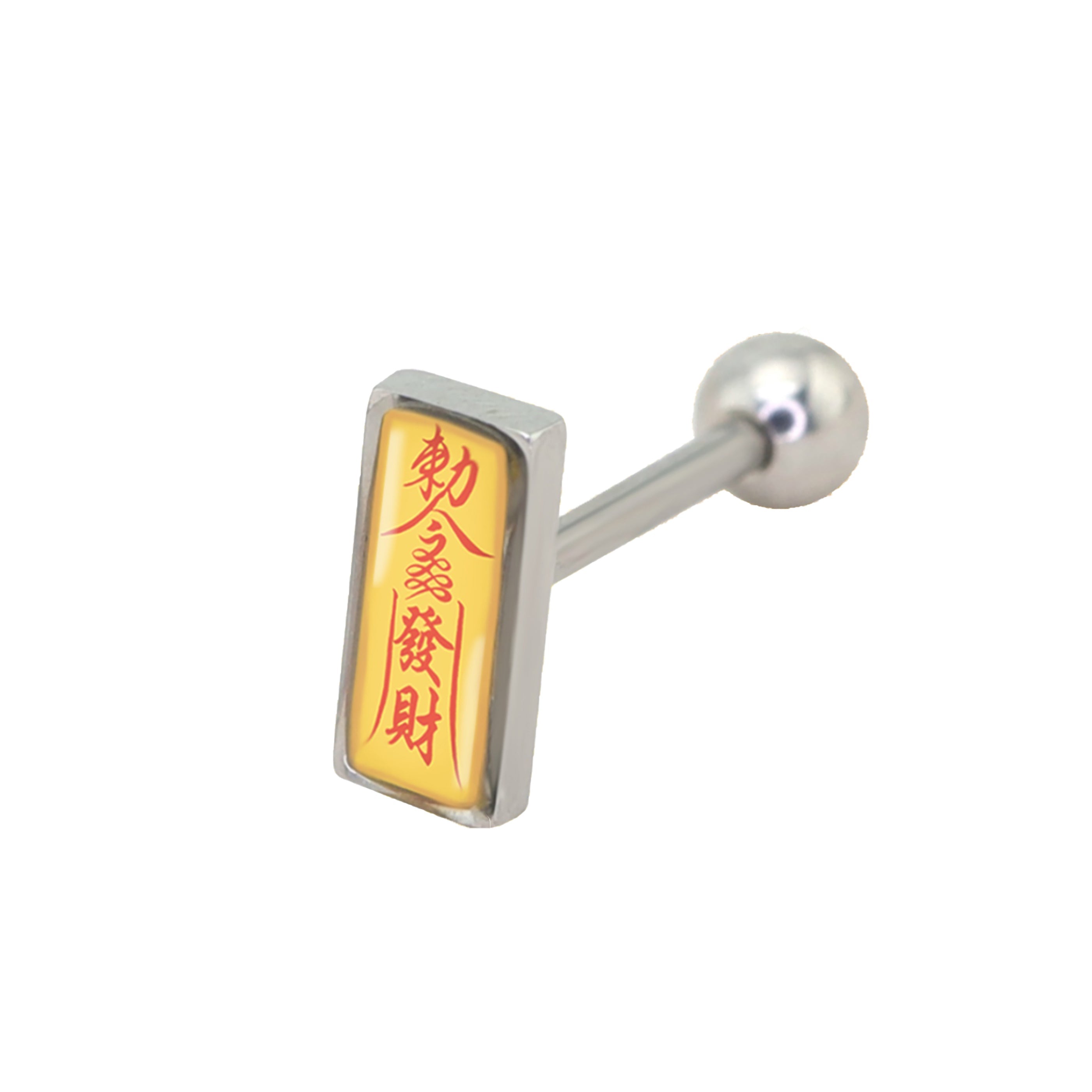 Spell Charm Externally Threaded stainless steel Tongue Ring