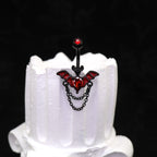 Bat CZ Dangle Belly Ring