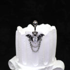 Bat CZ Dangle Belly Ring