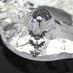 Triple Bat Design Navel Ring