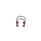 16G Opal Internally Threaded Horseshoe Ring