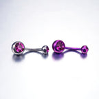 Crystal Titanium Belly Ring