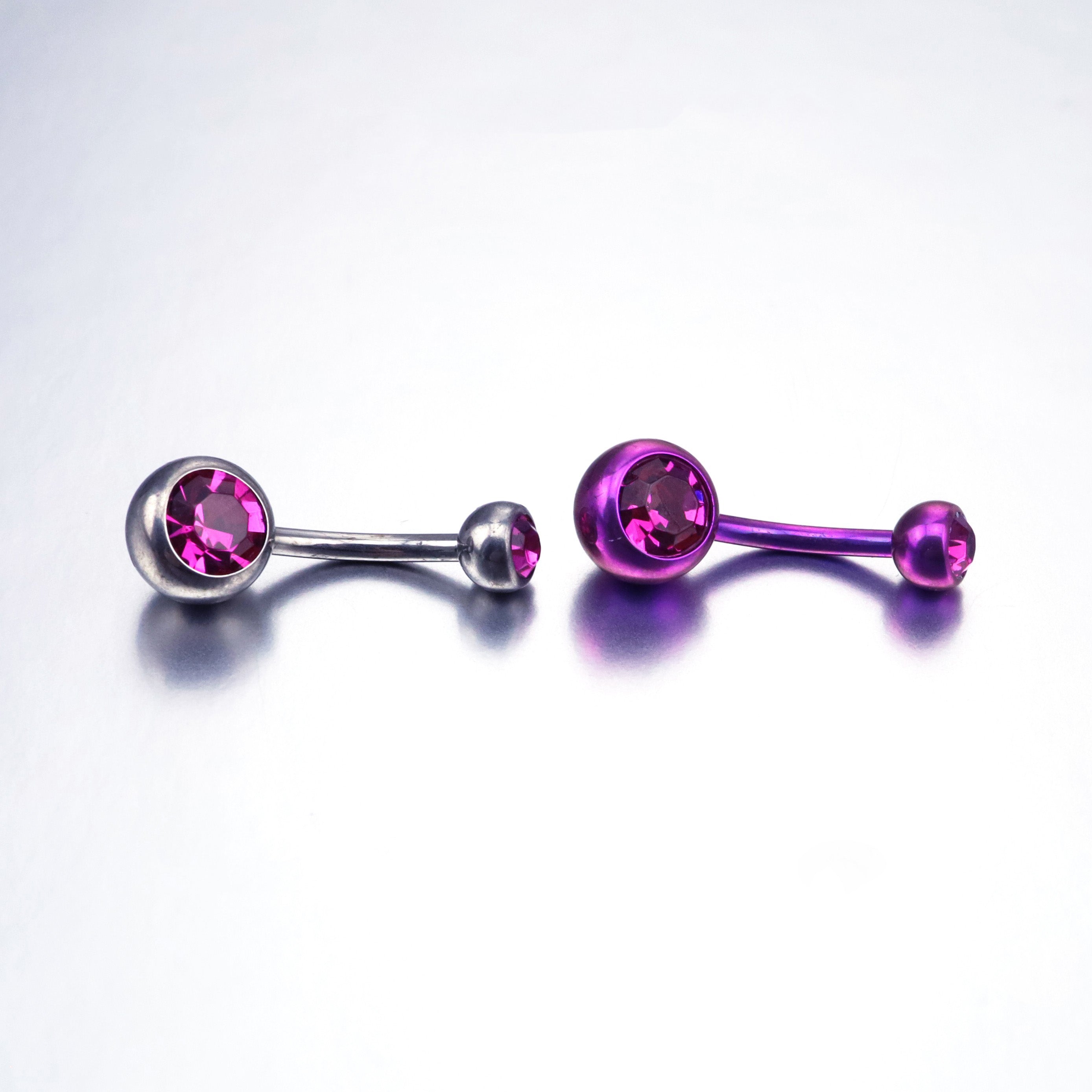 Crystal Titanium Belly Ring