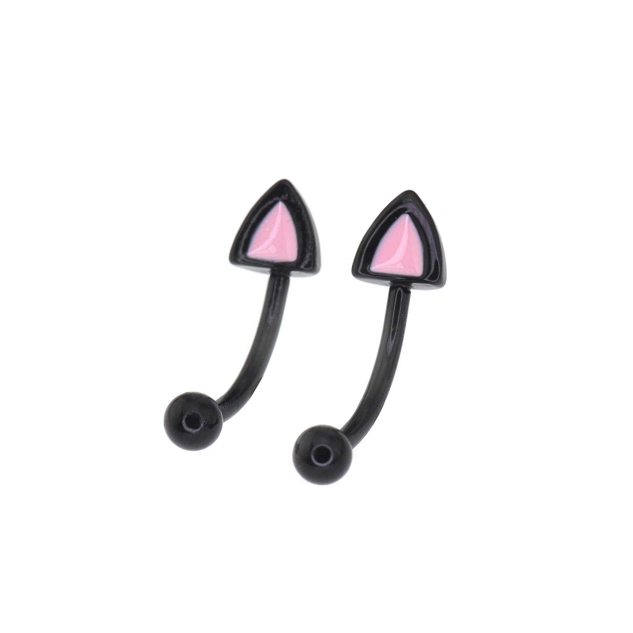 Colorful Cat Ear stainless steel Rook Stud 爱宠