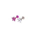 Opal Cherry Blossom Titanium Ear Studs