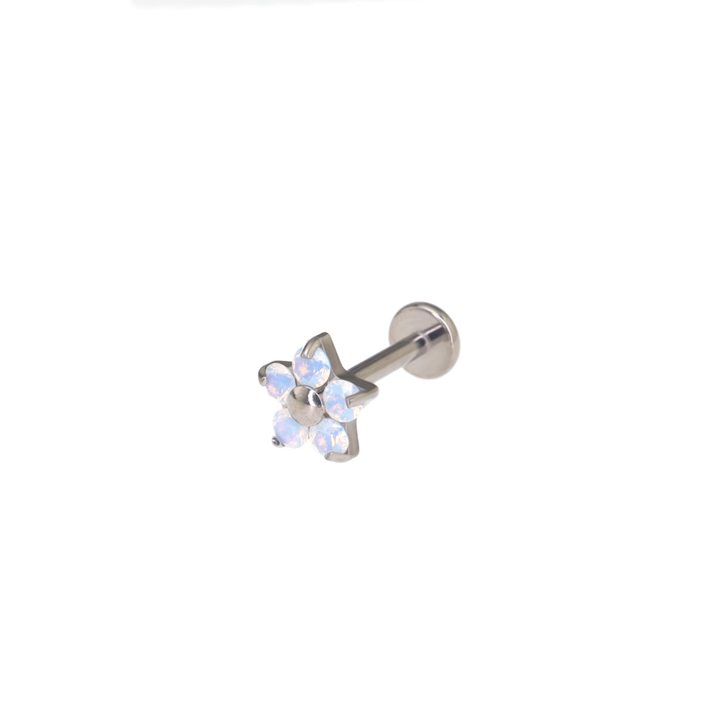 Opal Cherry Blossom Titanium Ear Studs