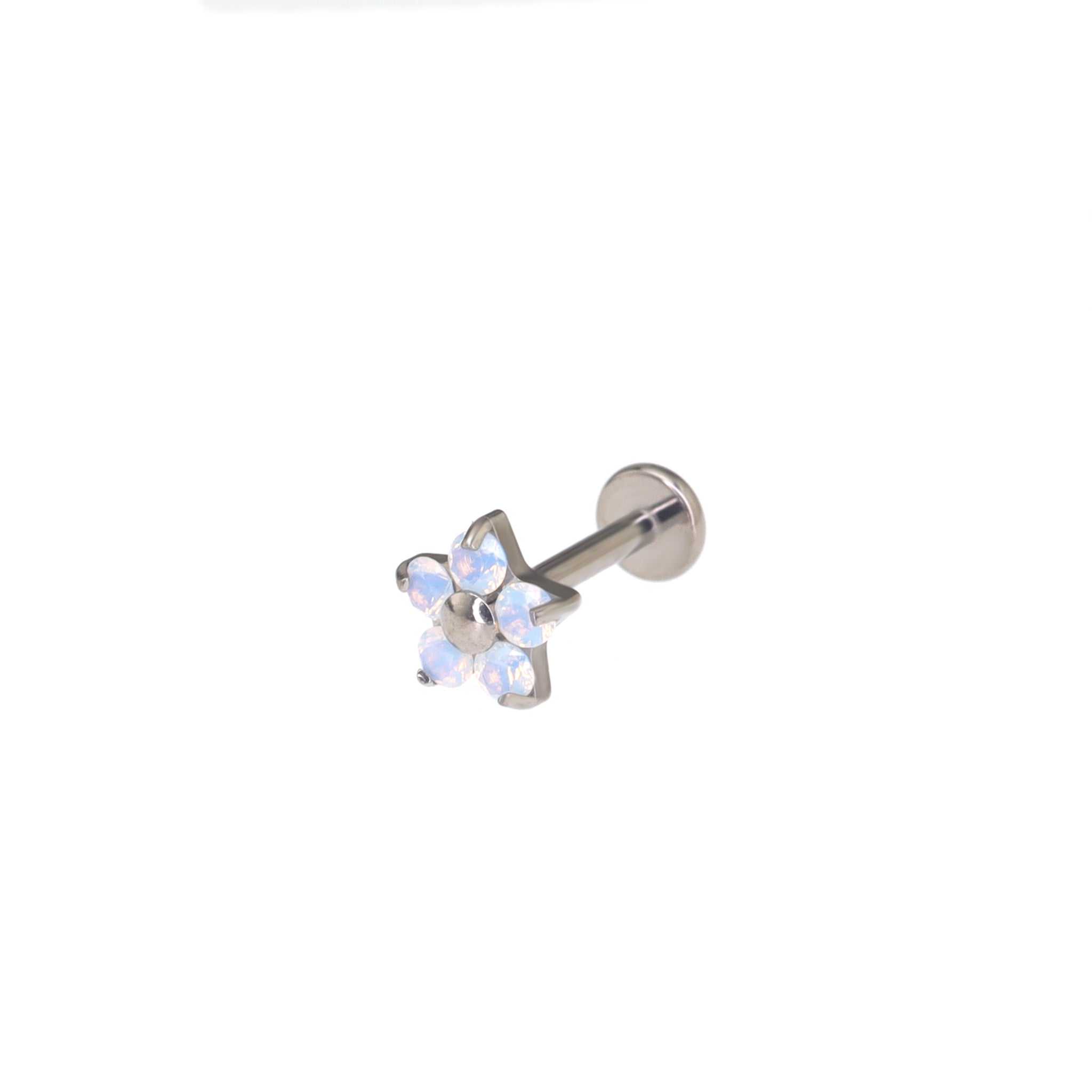 Opal Cherry Blossom Titanium Ear Studs