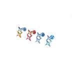 Double Star CZ Internally Threaded Titanium Studs