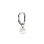 PAIR OF  Cute Cat stainless steel Earrings