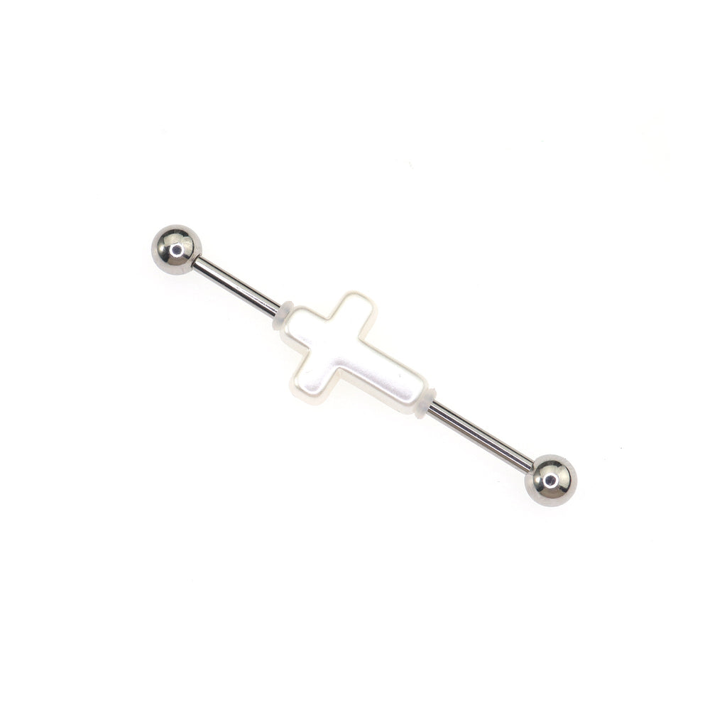 3D Crucifix Resin Stainless Steel Industrial Barbell