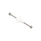 3D Crucifix Resin Stainless Steel Industrial Barbell