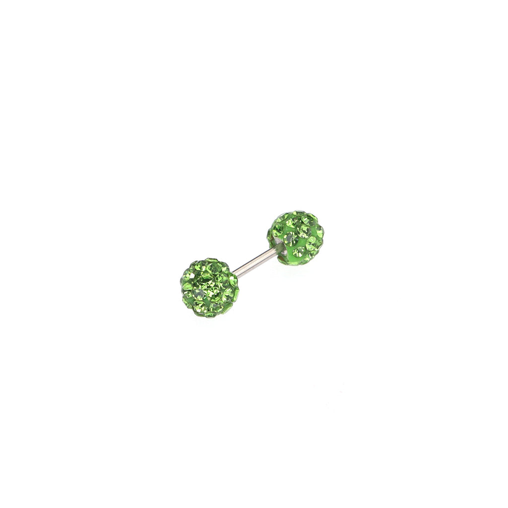 Double Full-CZ Ball Thin Gauge stainless steel Ear Studs
