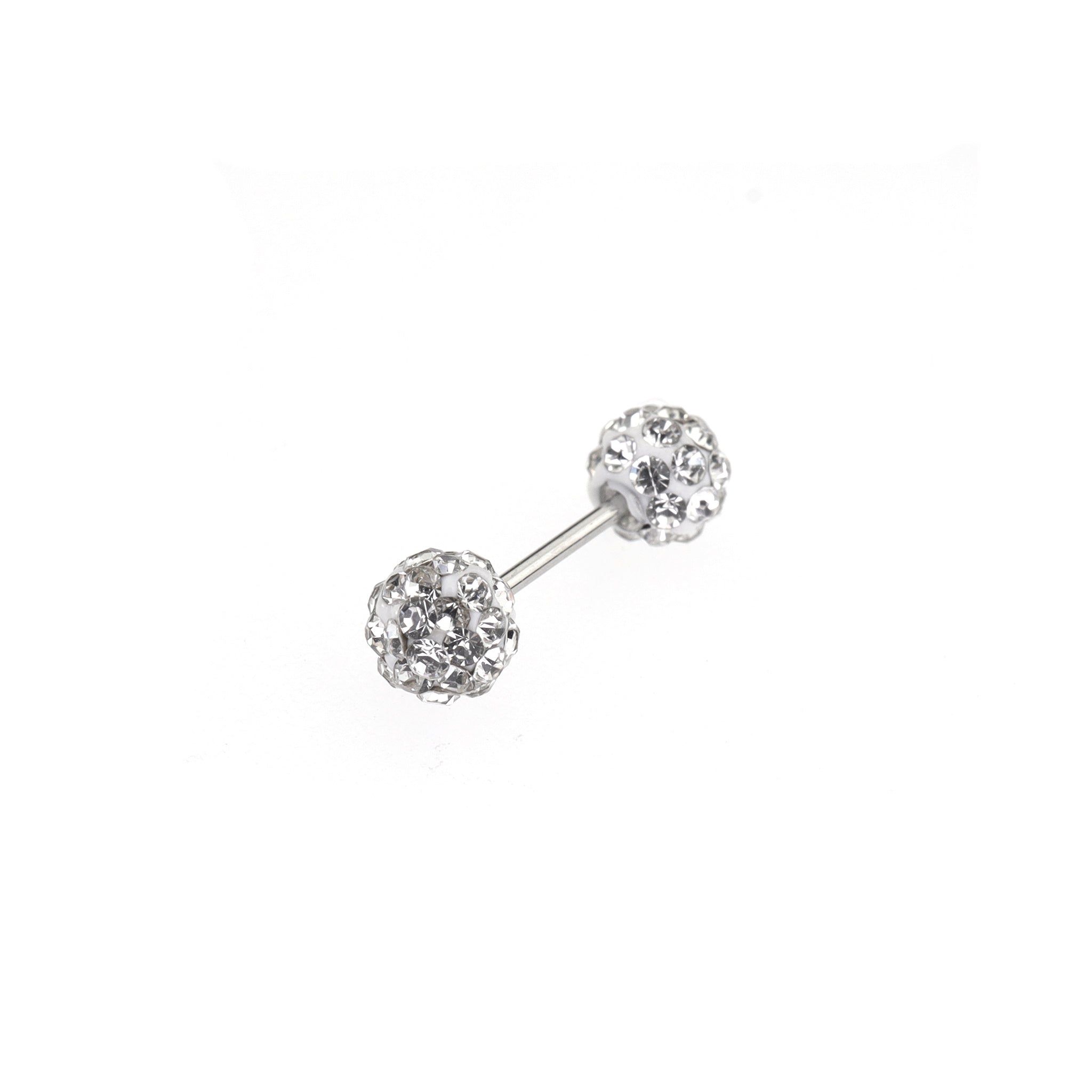 Double Full-CZ Ball Thin Gauge stainless steel Ear Studs
