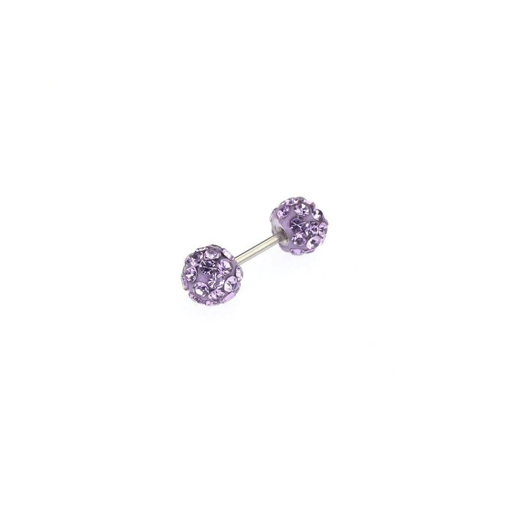 Double Full-CZ Ball Thin Gauge stainless steel Ear Studs