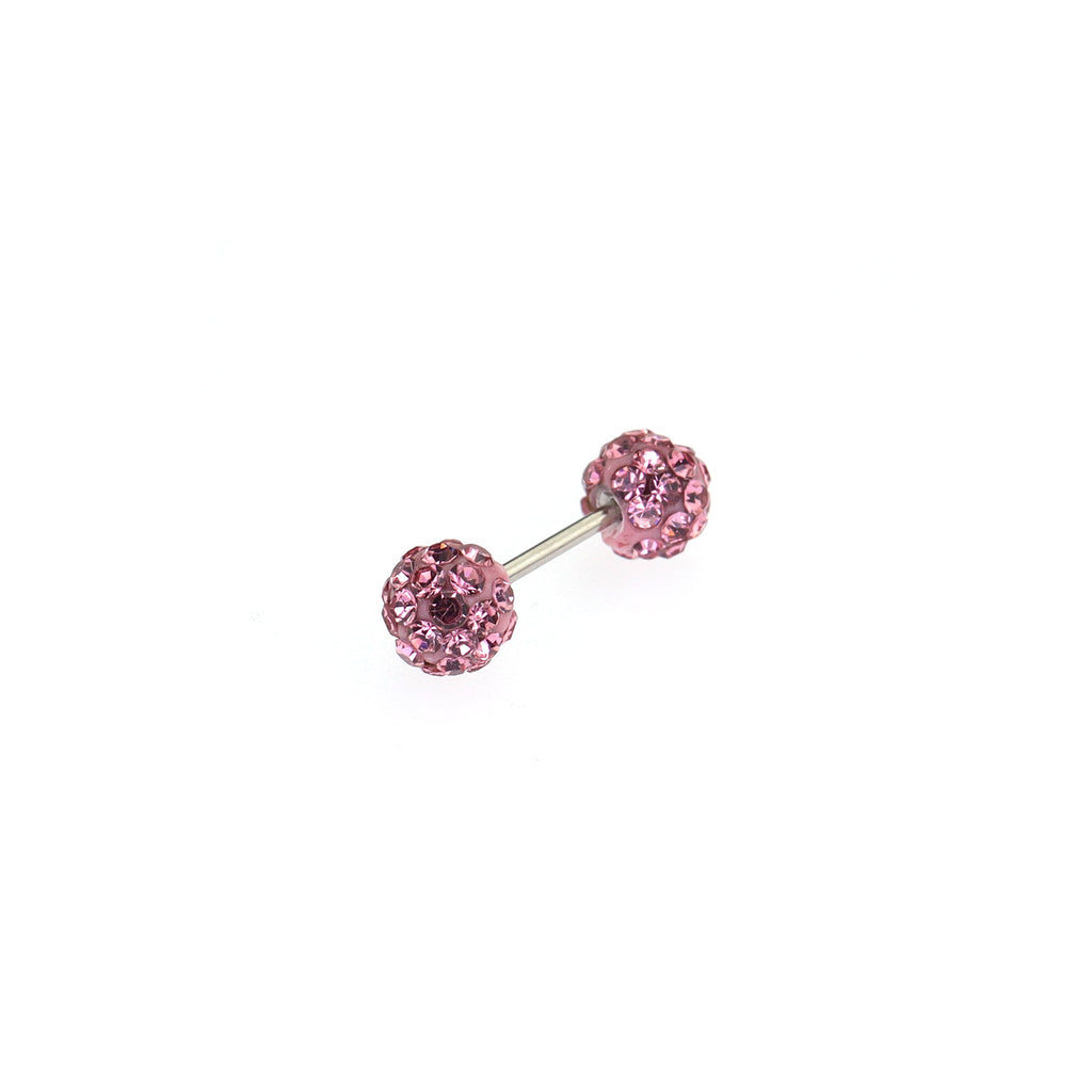 Double Full-CZ Ball Thin Gauge stainless steel Ear Studs