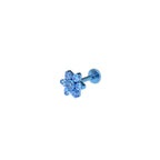 High-Shine CZ Floral Titanium Ear Studs