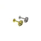 Engraved Pumpkin Head Titanium Ear Studs
