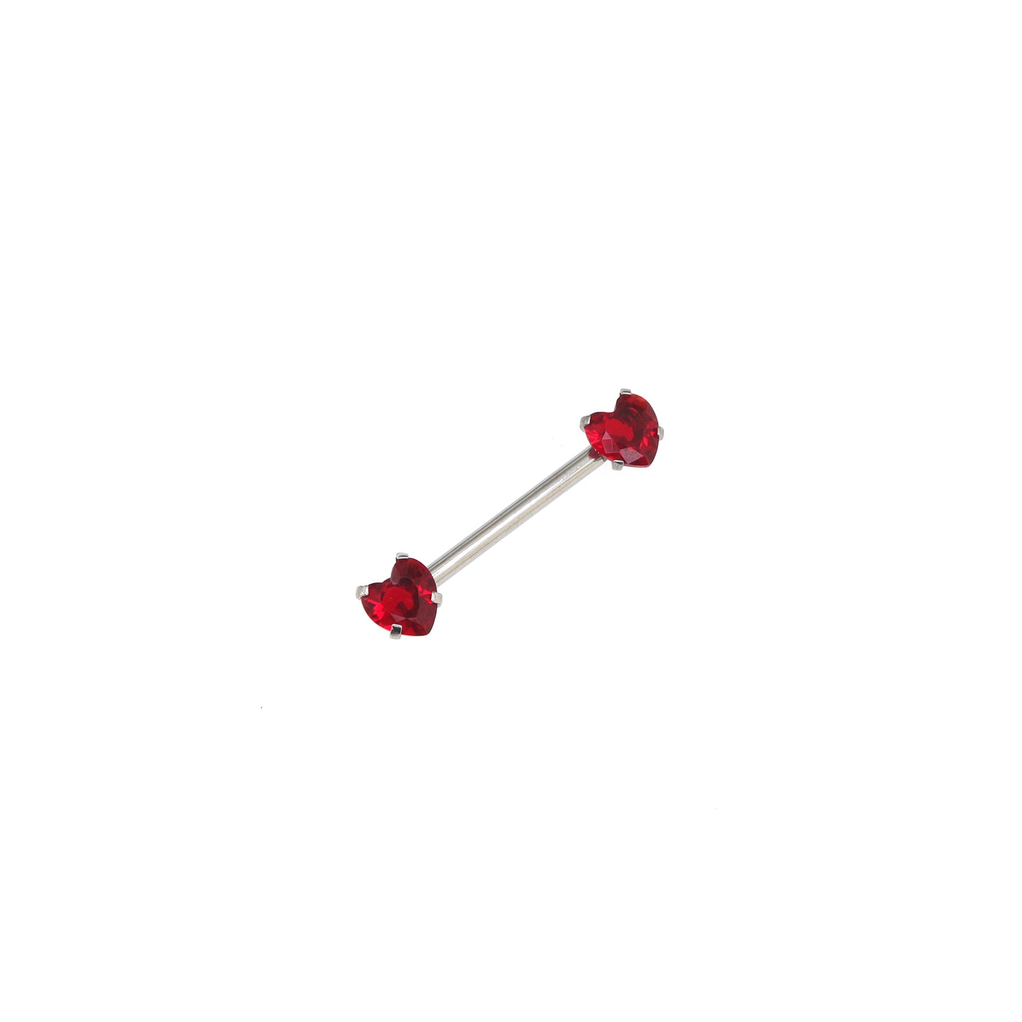 Heart CZ Stainless Steel Nipple Rings