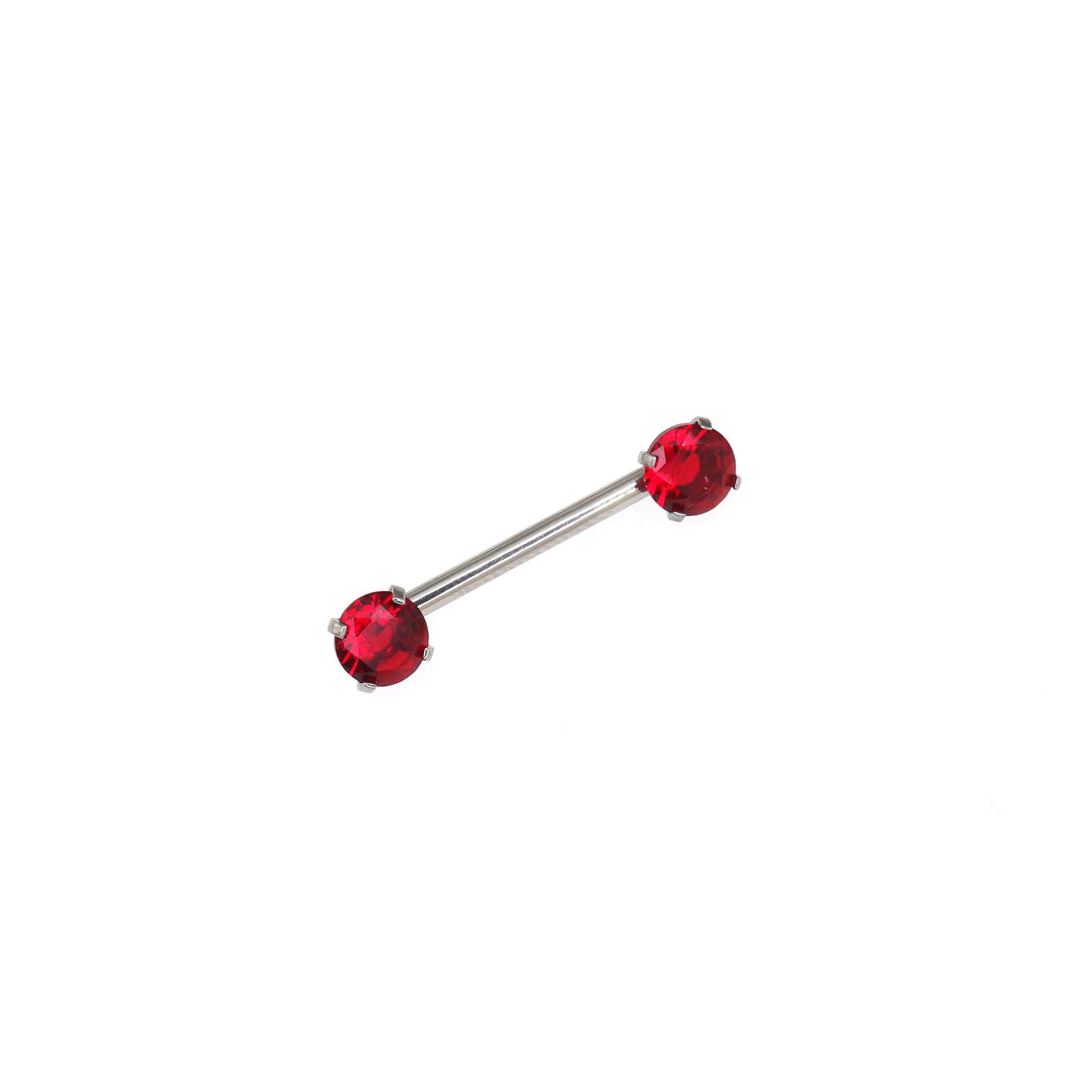 Round CZ Stainless Steel Nipple Rings