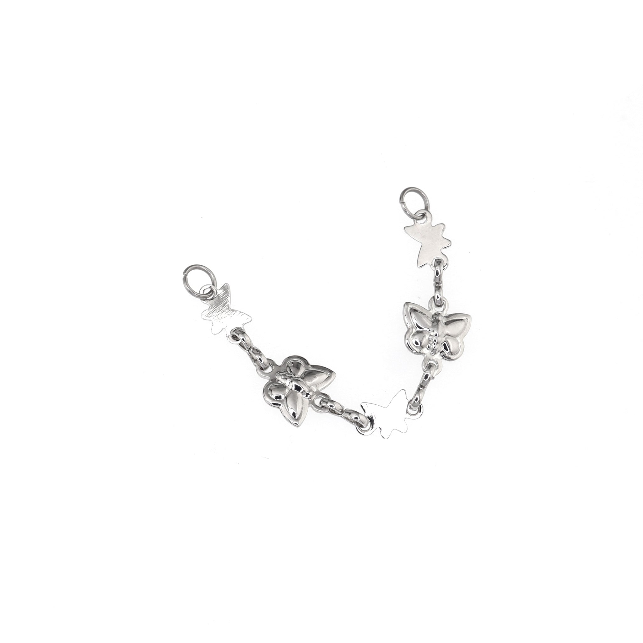 3D Silver Butterfly Ear Chain