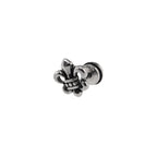 Oil Slick Cross Externally Threaded Stainless Steel Ear Studs