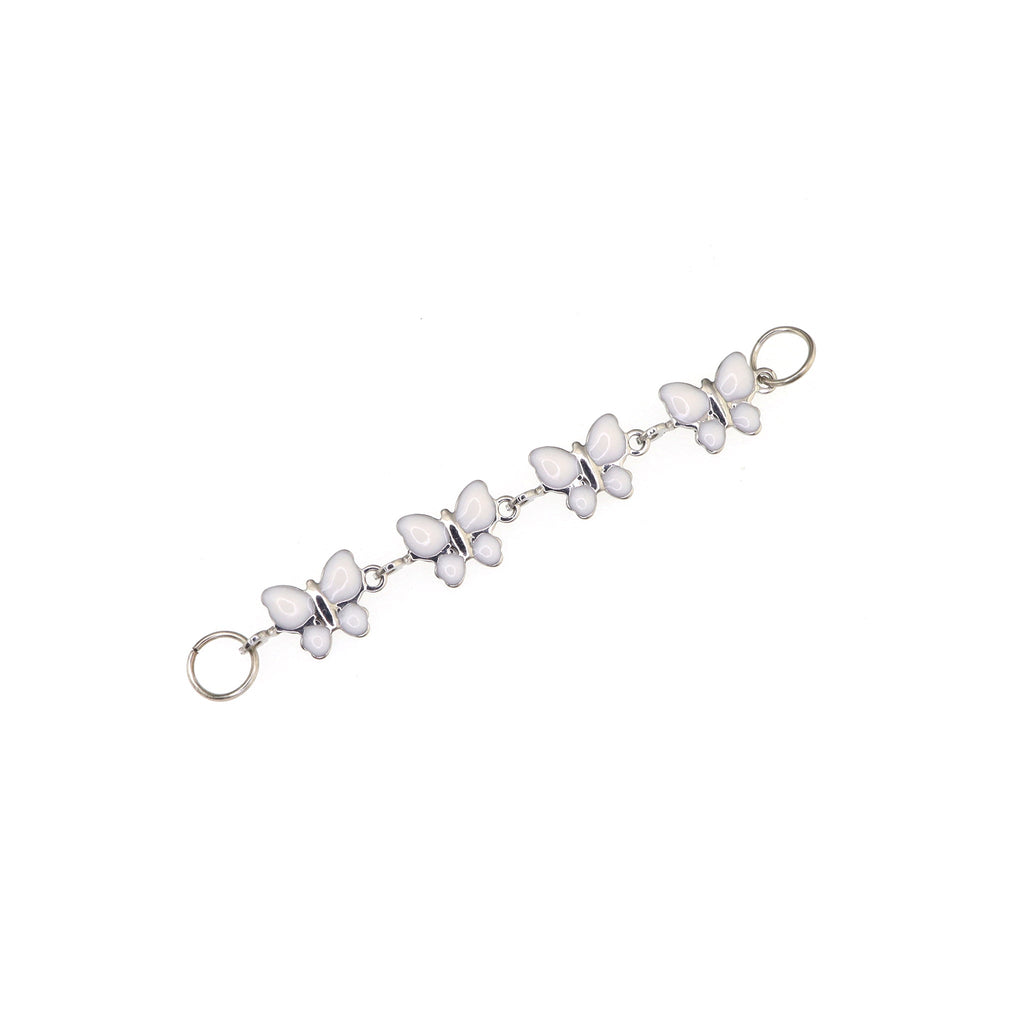 White CZ Butterfly Ear Chain