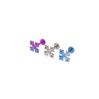 Engraved Chrome Hearts Style Cross Titanium Ear Studs